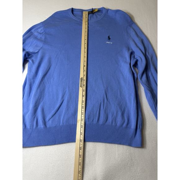 Polo Ralph Lauren Men's Cotton Crewneck Sweater - size XL - Blue - Picture 8 of 10